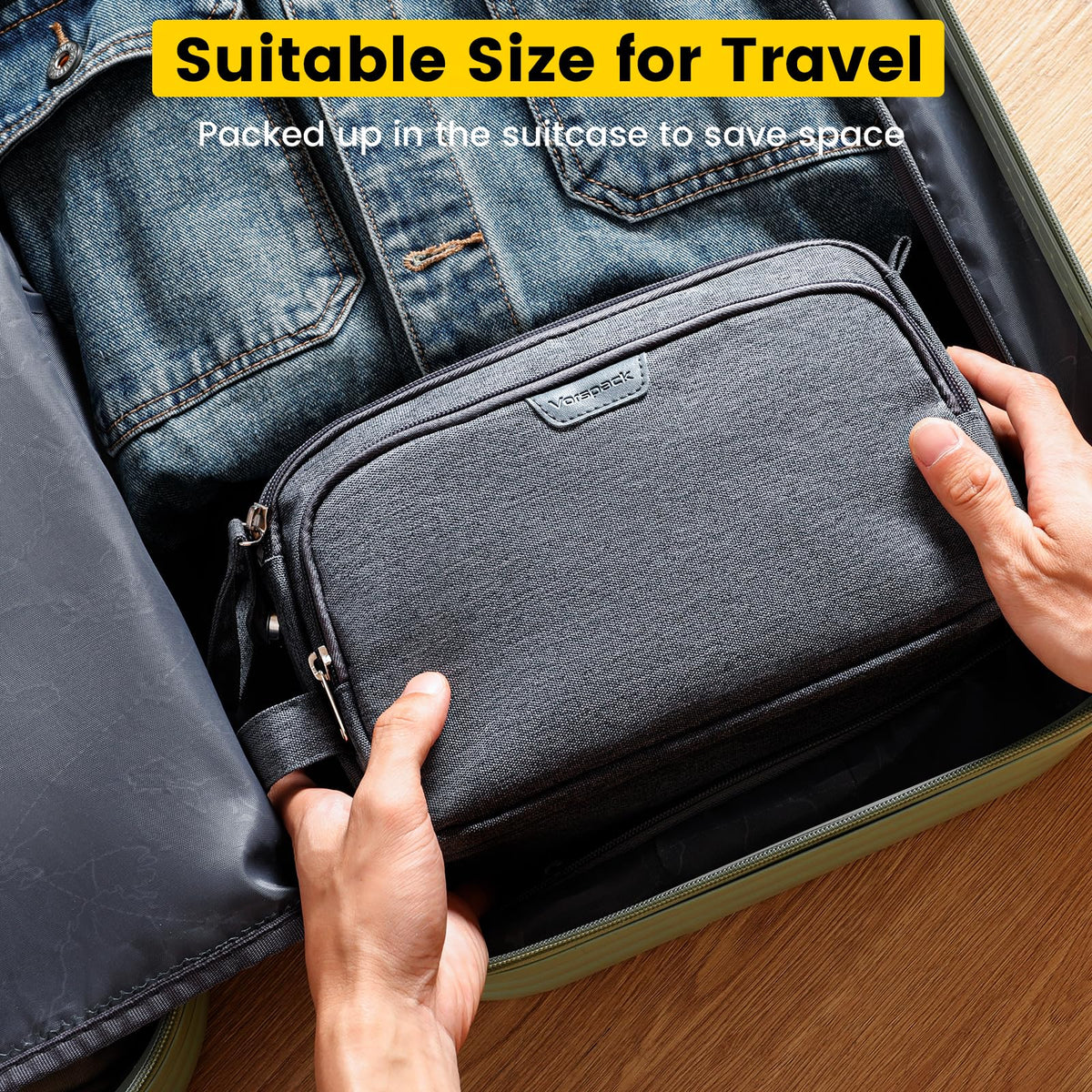 Vorspack packed for travel in suitcase highlighting organized packing benefit