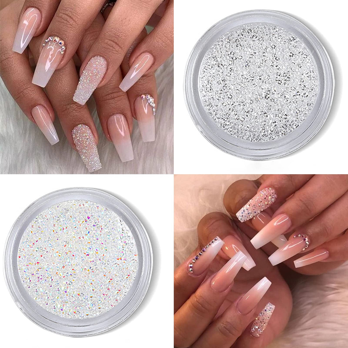 VOTACOS charms placed on acrylic nail being secured for durable wear