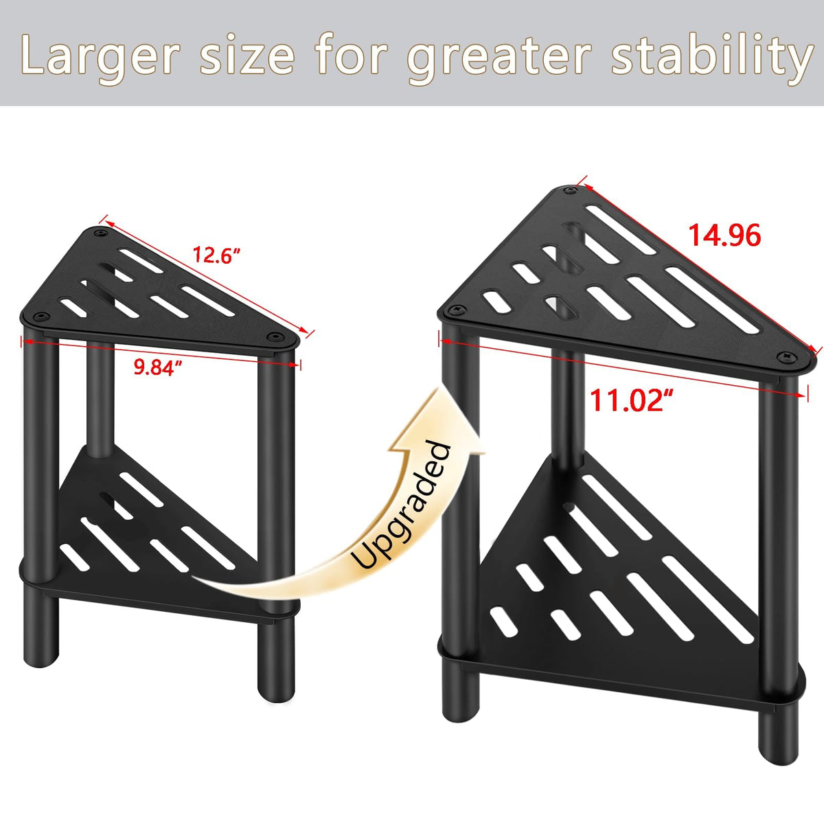 VOTZAAQ two-tier shelf holding toiletries for organized shower storage
