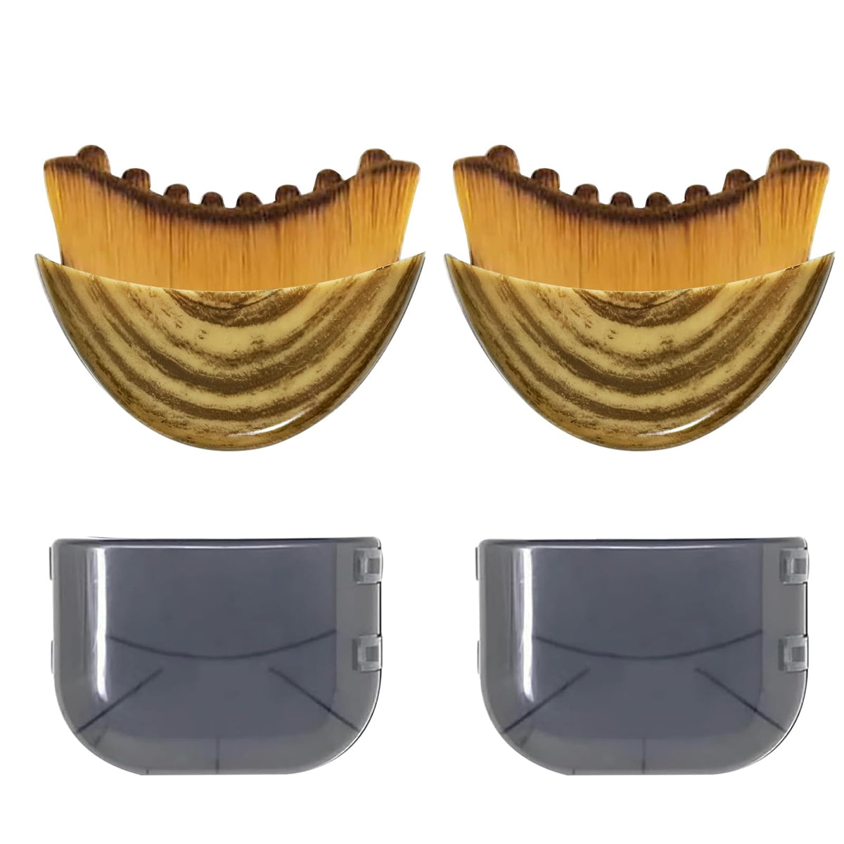 VOUGH front packaging showing two contour face brushes and brand clarity benefit