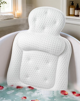 VOXOR bath pillow front view showing full cushion and plush padding for comfort