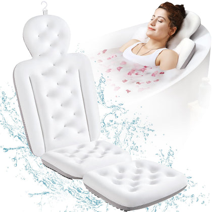 VOXOR full body bath pillow front view showing full-length support and comfort