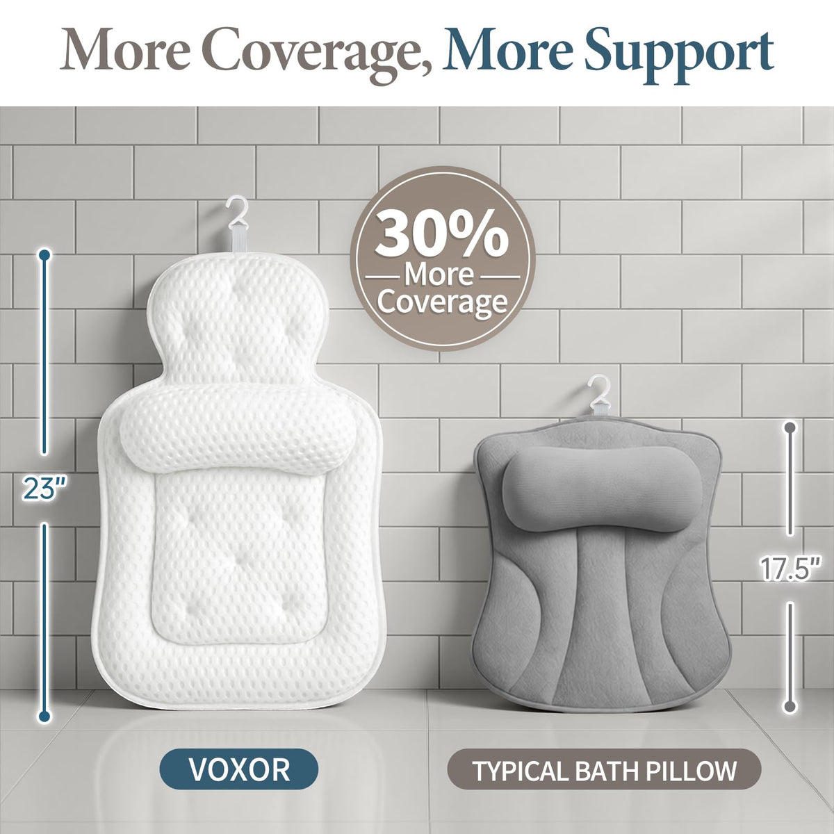 VOXOR scale comparison with towel showing compact fit and easy storage