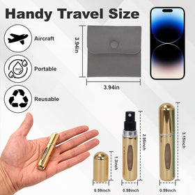Voyadeau storage pouch protecting atomizers and organizing scents