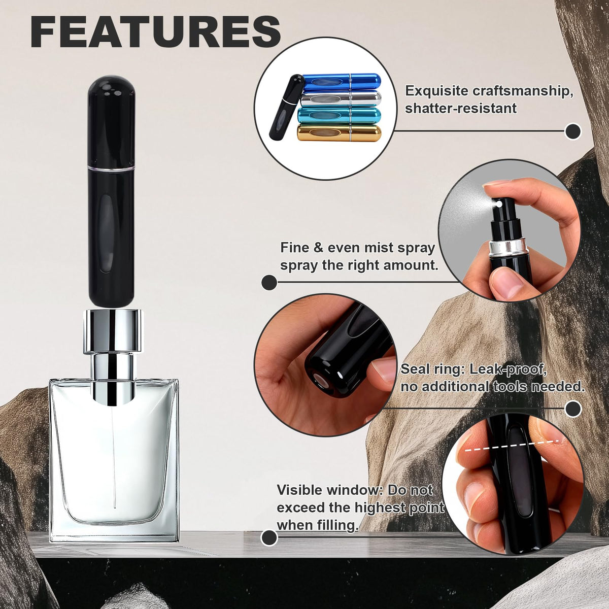 Voyadeau next to a lipstick to show compact pocketable size convenience