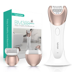 VOYOR BM300 front view showing champagne gold body and controls for easy grooming