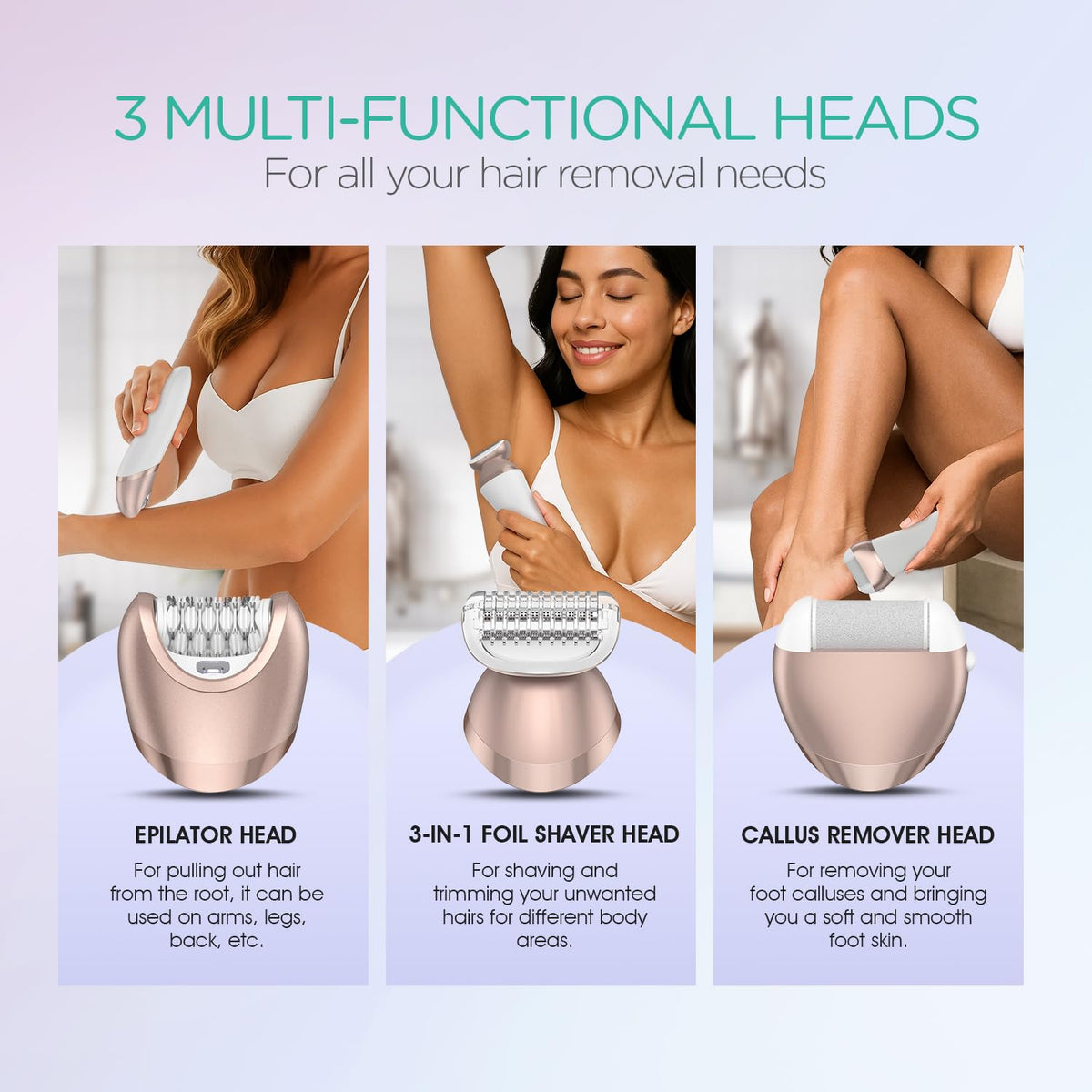 VOYOR LED light illuminating fine hairs to improve visibility and precise removal