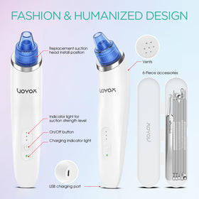 VOYOR BR410 plugged into USB charger showing convenient rechargeable battery