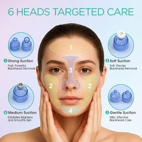 VOYOR BR410 removing impurities from nose area demonstrating effective pore cleaning