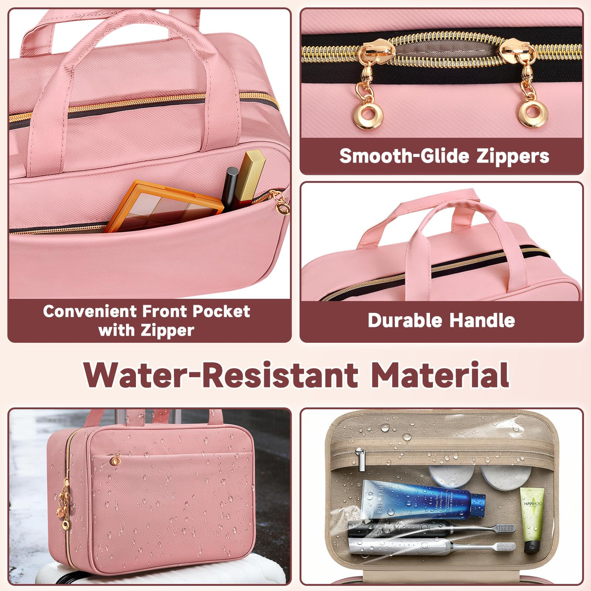 Voyree waterproof fabric close-up protecting contents from splashes and moisture