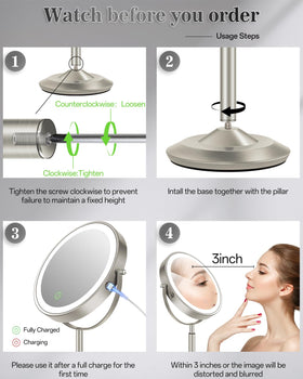 vpu 30x magnification close detail showing brows and lashes for precise grooming