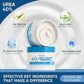 VREKEF close-up cream texture highlighting fast-absorbing non-greasy formula benefit
