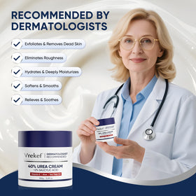 VREKEF applied to heel in-use image highlighting visible softening benefit