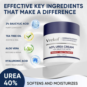 VREKEF cream texture close-up showing smooth consistency and quick absorption benefit