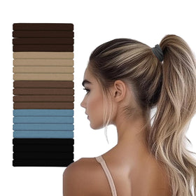 Vrose Flosi front packaging showing 20 hair ties and set value benefit