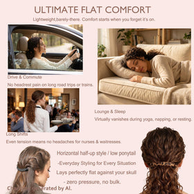 Vrose Flosi half-up style showing added lift and elegant finish