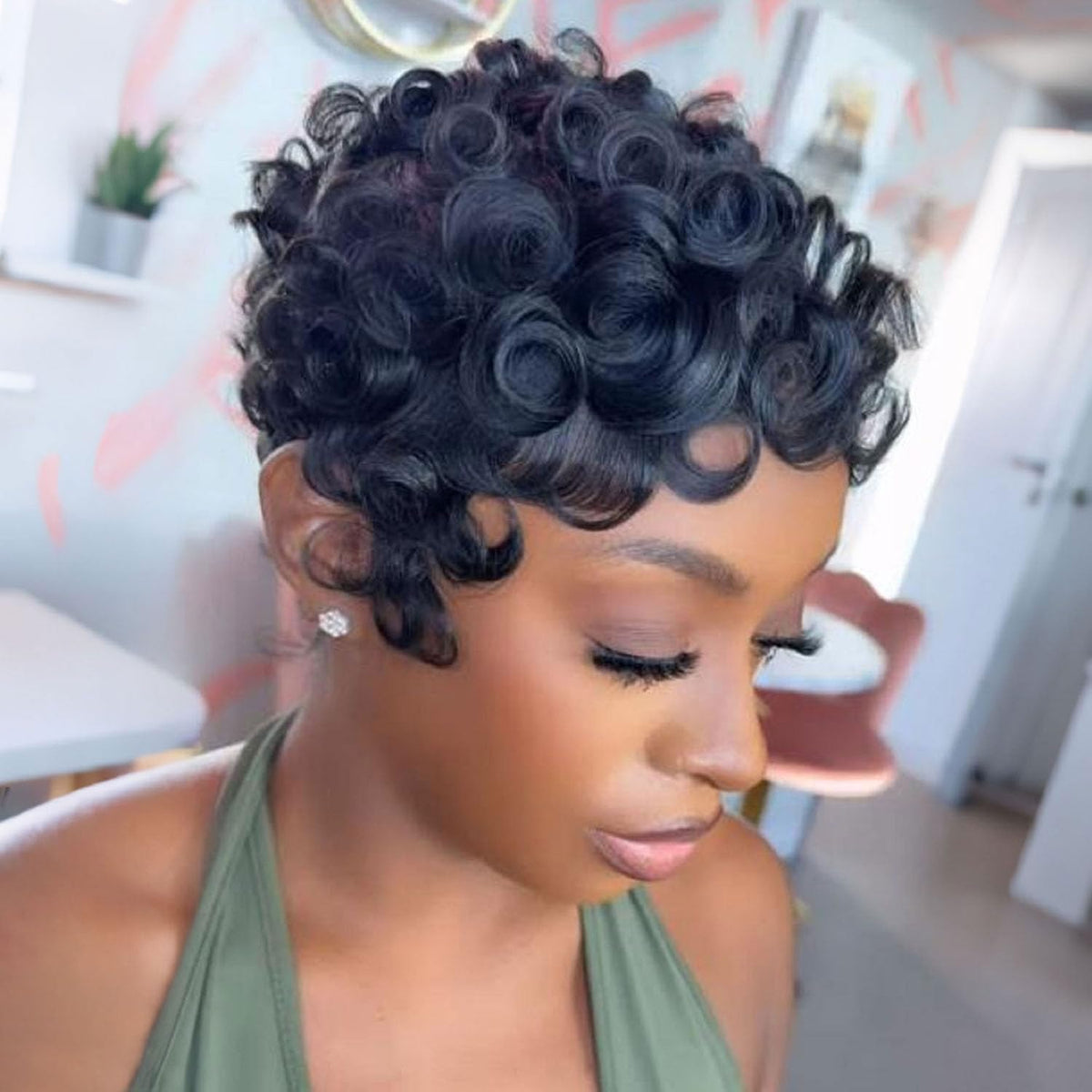 VRZ close-up of Brazilian curly texture showing soft, tangle-free strands
