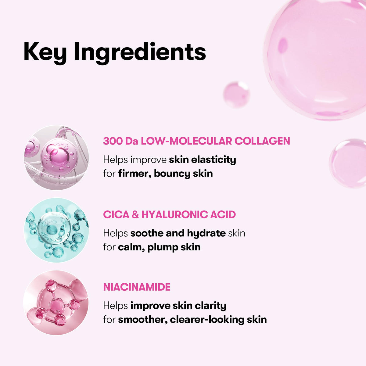 VT COSMETICS mask essence texture on hand demonstrating hydrating, non-sticky absorption