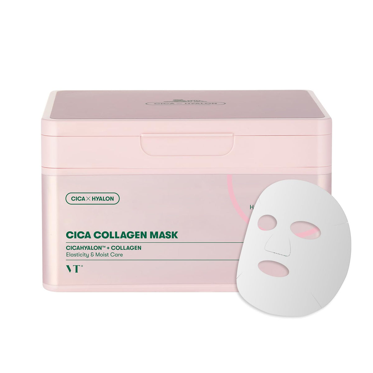 VT COSMETICS tub of masks front view shows convenient storage and daily supply benefit