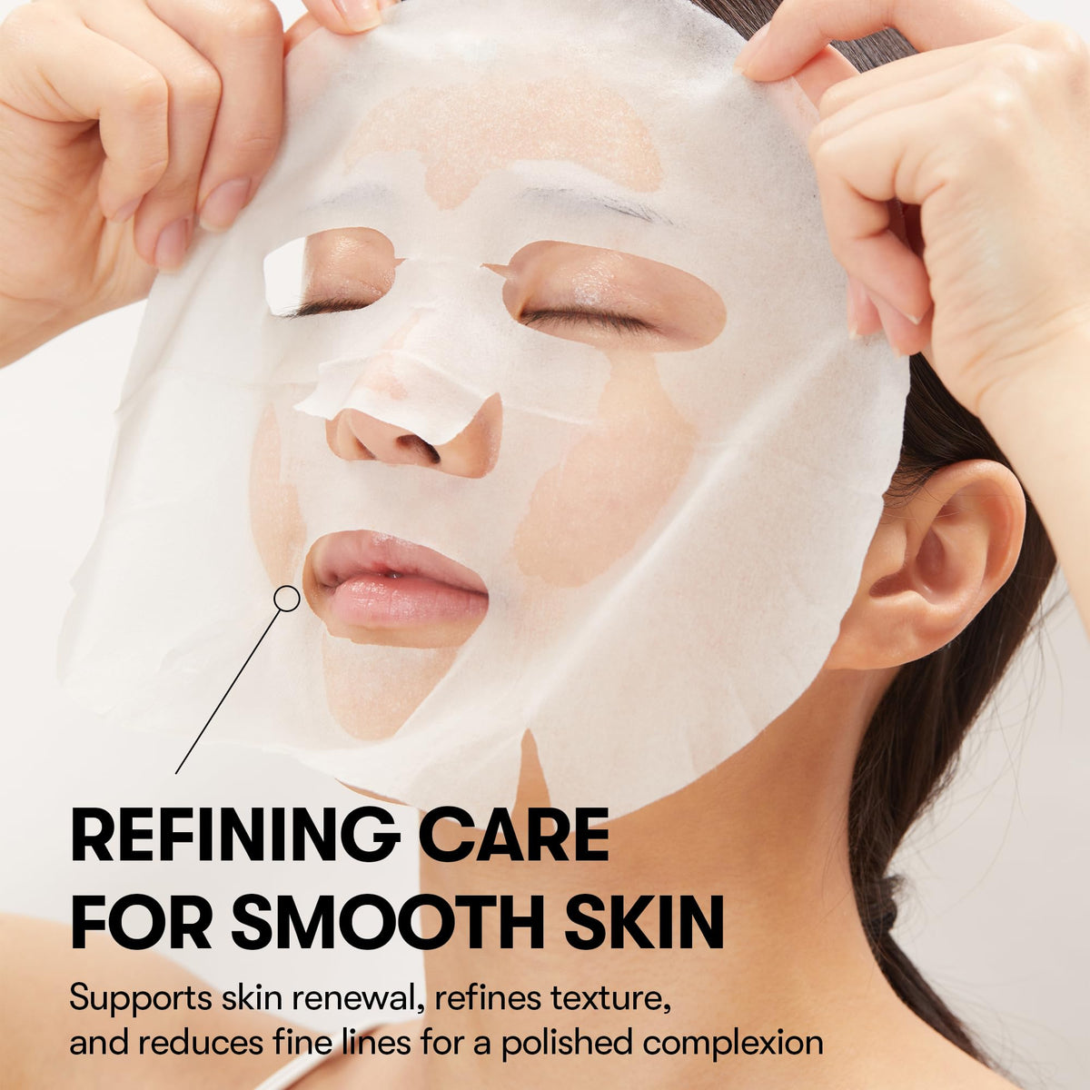 VT COSMETICS mask on model demonstrating even coverage and calming effect