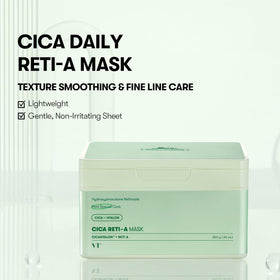 VT COSMETICS single sheet close-up illustrating thin fit and comfort