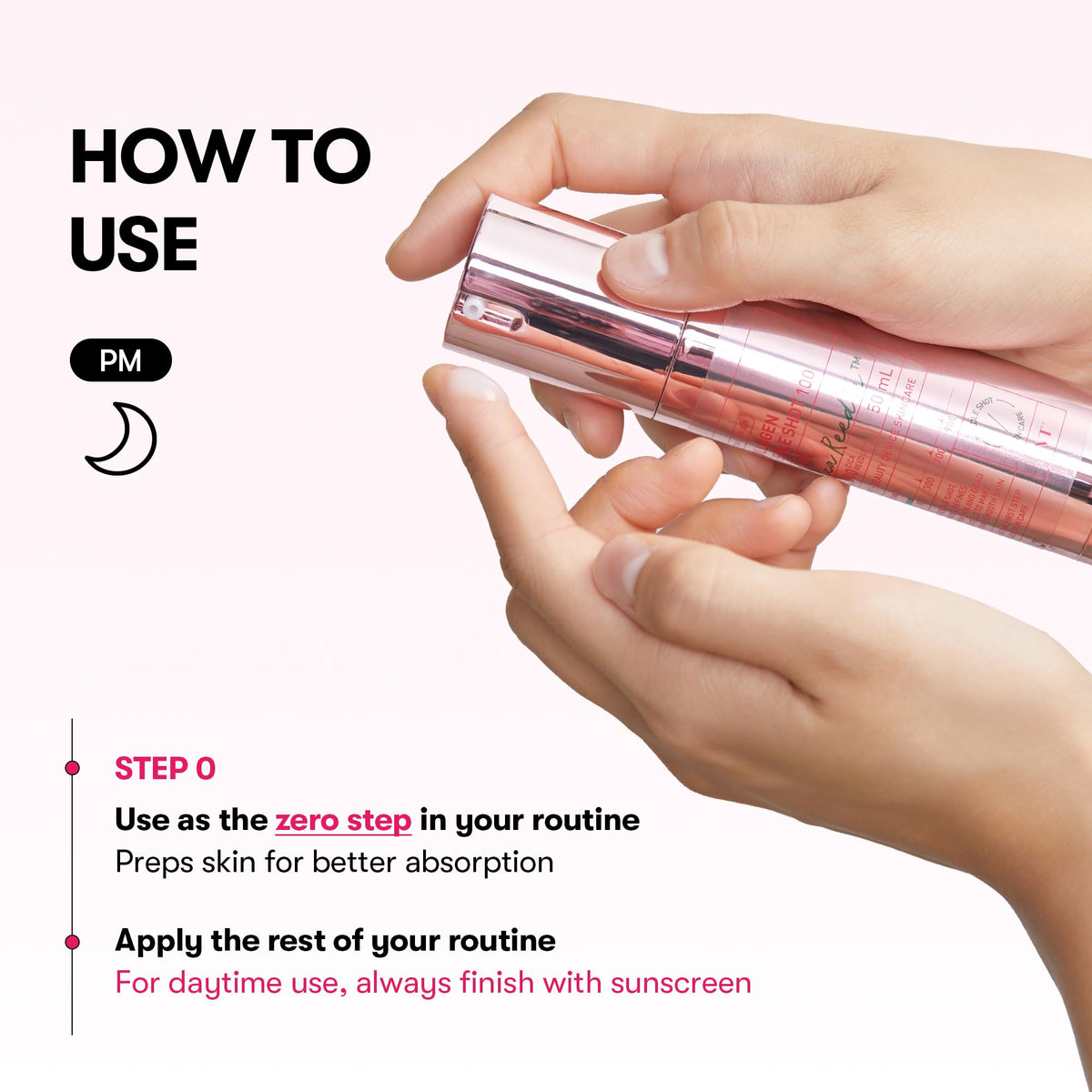 VT COSMETICS bottle in hand to show 50ml size and scale