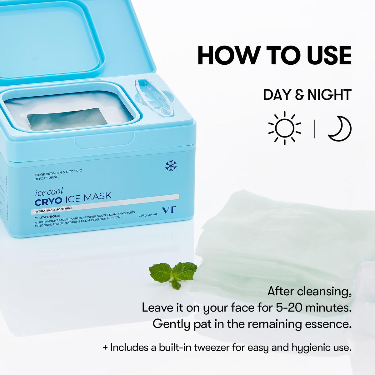VT COSMETICS mask pack beside a hand for scale, travel‑friendly size