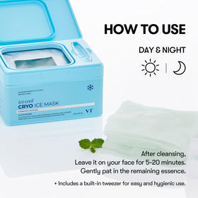 VT COSMETICS mask pack beside a hand for scale, travel‑friendly size