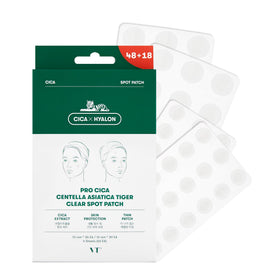 VT COSMETICS front packaging showing 66 Pro Cica patches and benefits