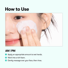 VT COSMETICS cleanser dollop on palm showing lightweight hydration benefit