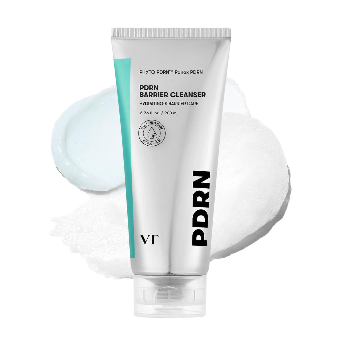 VT COSMETICS front bottle showing cleanser packaging and size benefit