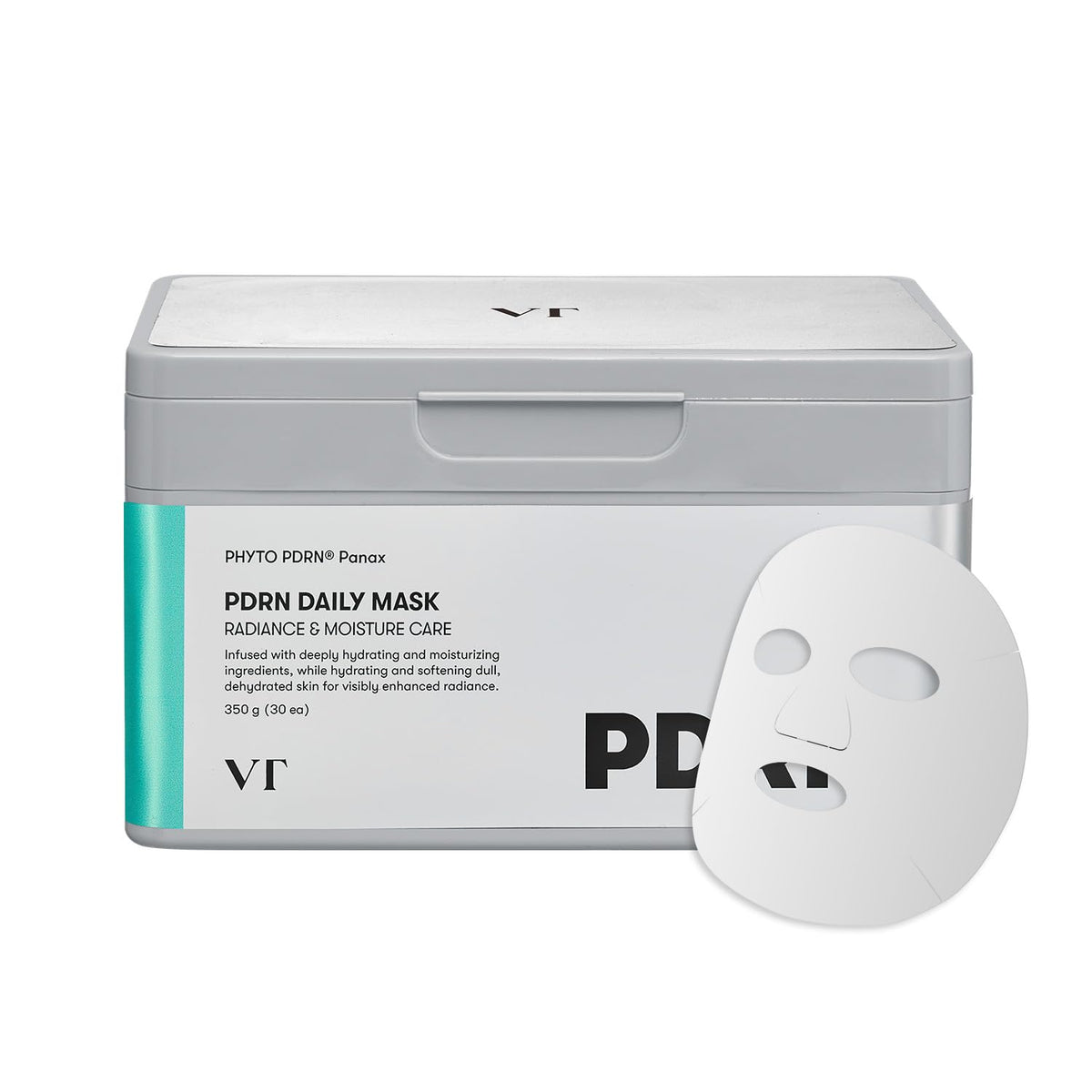 VT COSMETICS front packaging showing 30-sheet tub for daily hydration