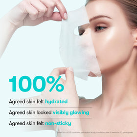 VT COSMETICS mask applied on model showing dewy, glass-skin effect