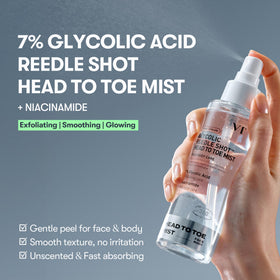 VT COSMETICS close-up of 360° rotating nozzle delivering even spray for hard-to-reach areas