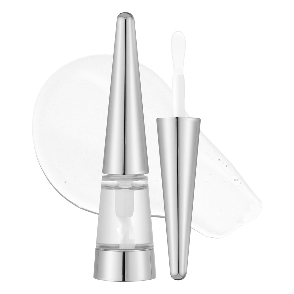 VT COSMETICS Reedle Shot front packaging showing clear glossy tube and branding benefit: portable plumping