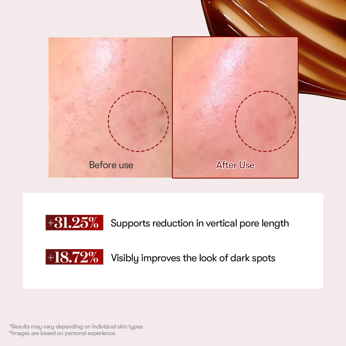 VT COSMETICS label detail with ingredients list and visible calming claim benefit