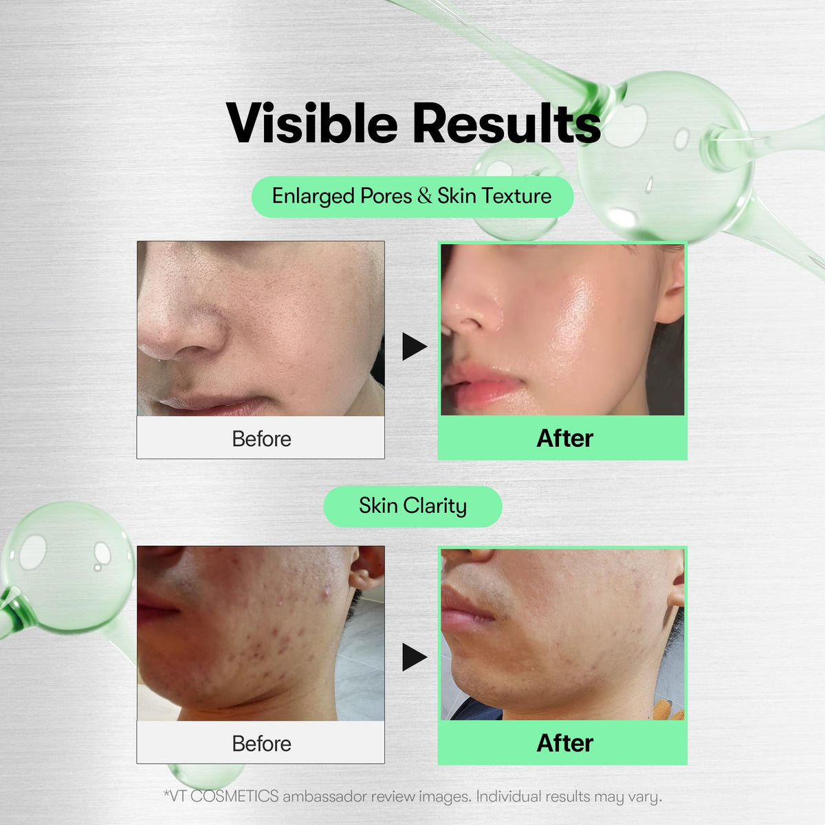 VT COSMETICS Reedle Shot clear serum drop texture for fast absorption