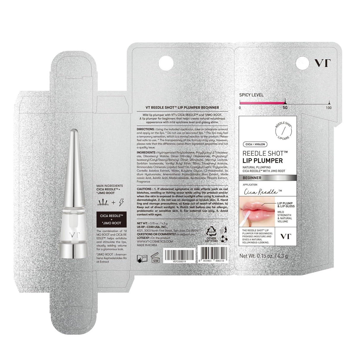VT COSMETICS Reedle Shot paired with small pouch styling for on-the-go reapplication benefit
