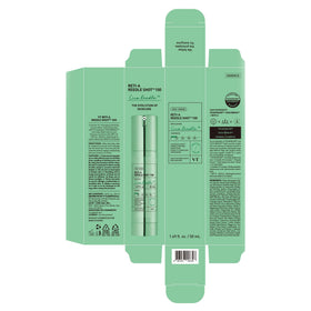 VT COSMETICS bottle next to ruler showing 50ml size for scale and portability