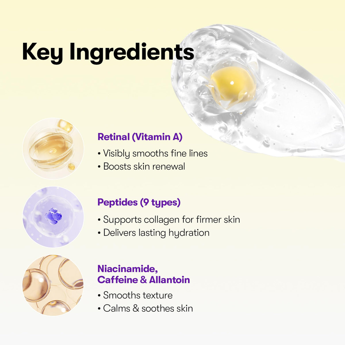 VT COSMETICS capsule close-up revealing concentrated retinal-packed core