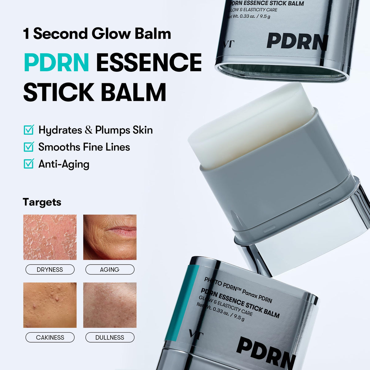 VT COSMETICS balm texture close-up demonstrating smooth, non-sticky finish