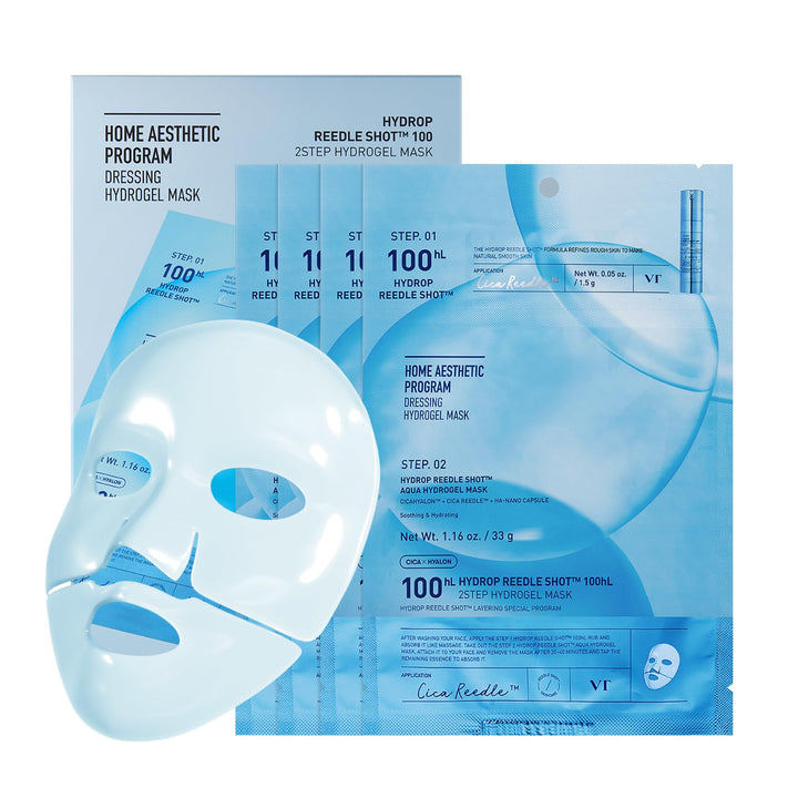 VT COSMETICS front packaging showing mask box and ampoules for hydrated skin