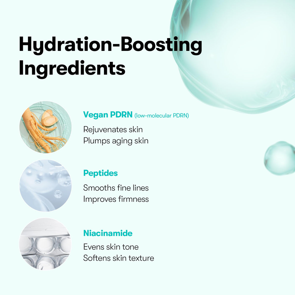 VT COSMETICS ingredient display featuring Korean wild ginseng and benefits