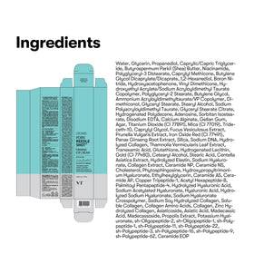 VT COSMETICS ingredient label close-up showing PDRN collagen details