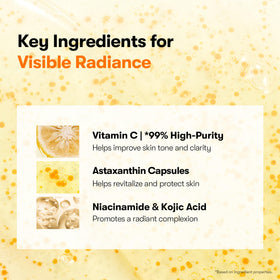 VT COSMETICS bottle label detail highlighting key ingredients for radiance