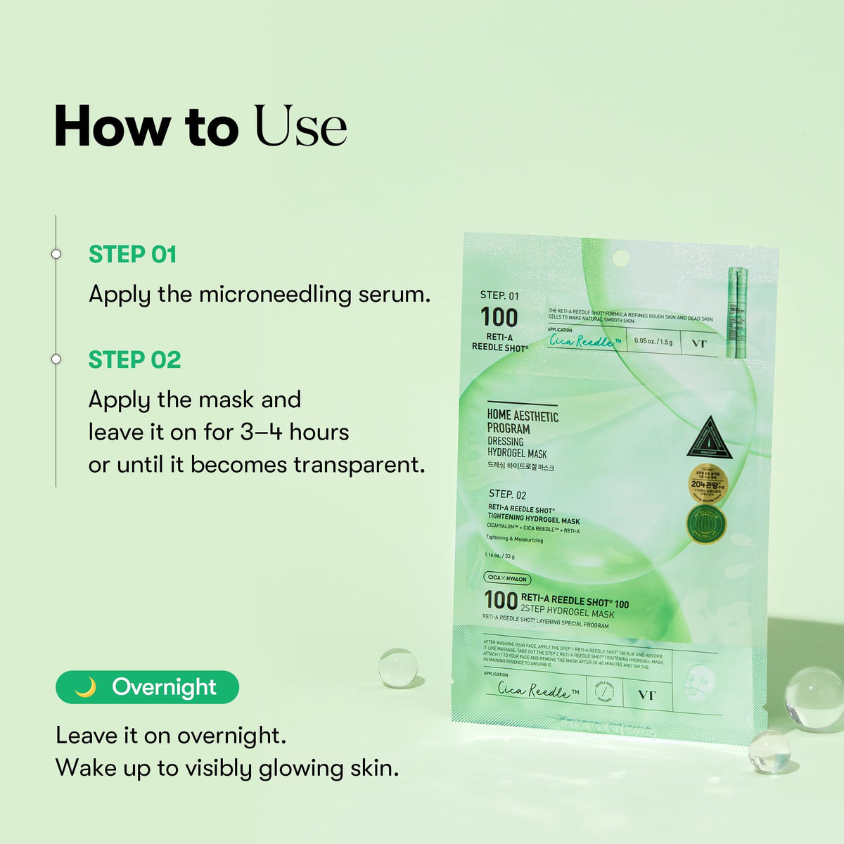 VT COSMETICS ampoule texture on skin highlighting quick absorption and hydration boost