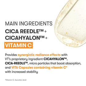 VT COSMETICS capsule close-up showing micro capsule design for targeted delivery