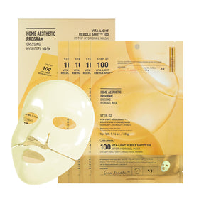 VT COSMETICS front packaging showing four hydrogel mask sachets and benefits