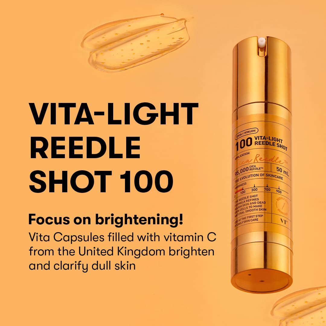 VT COSMETICS open cap showing vitamin C capsules releasing fresh actives