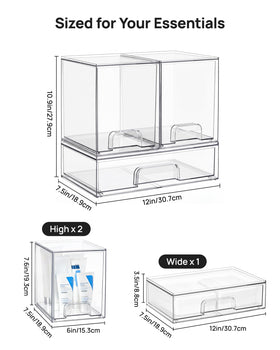 Vtopmart 12-inch wide drawer front displaying roomy storage advantage